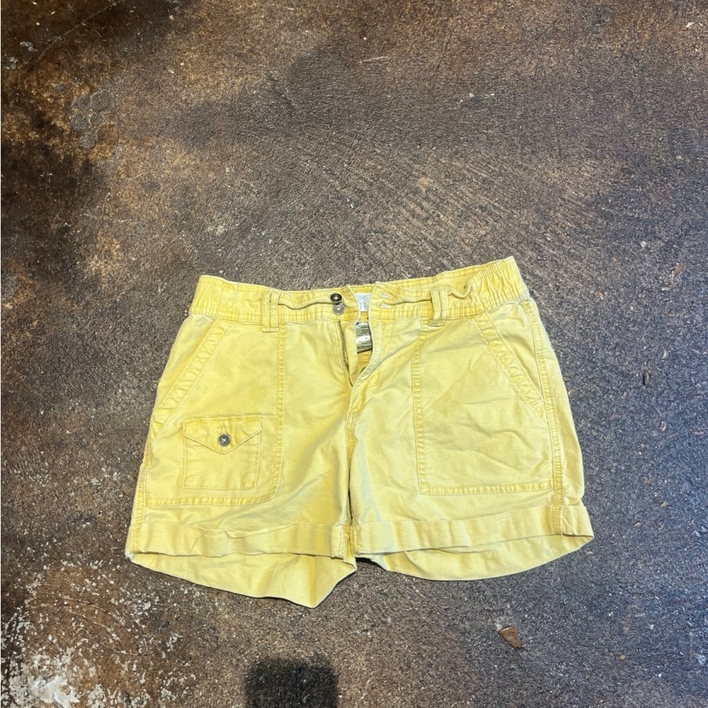 Time and Tru Yellow Cargo Shorts